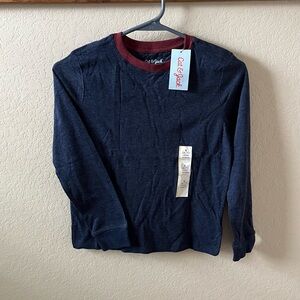 Cat & Jack Boys Long Sleeve Shirt | Size 6/7 | Navy Blue | NWT